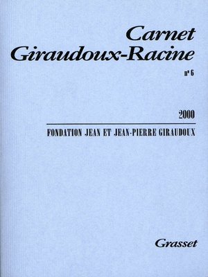 cover image of Carnet Giraudoux-Racine n°6